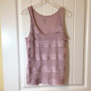 Women's Old Navy light mauve tiered tank top, size M